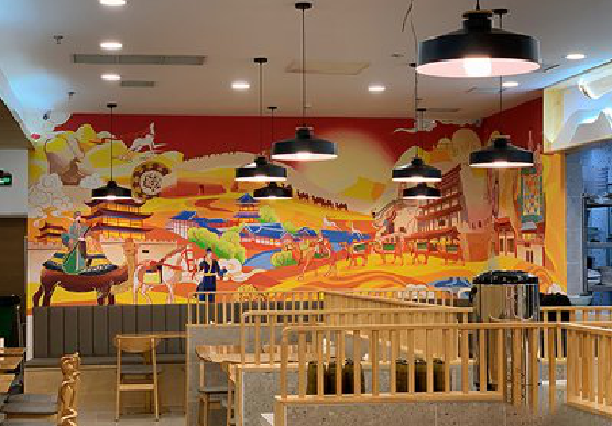 承留商业空间彩绘介绍。