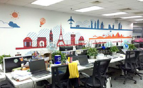 承留教你设计办公室墙绘的方法。